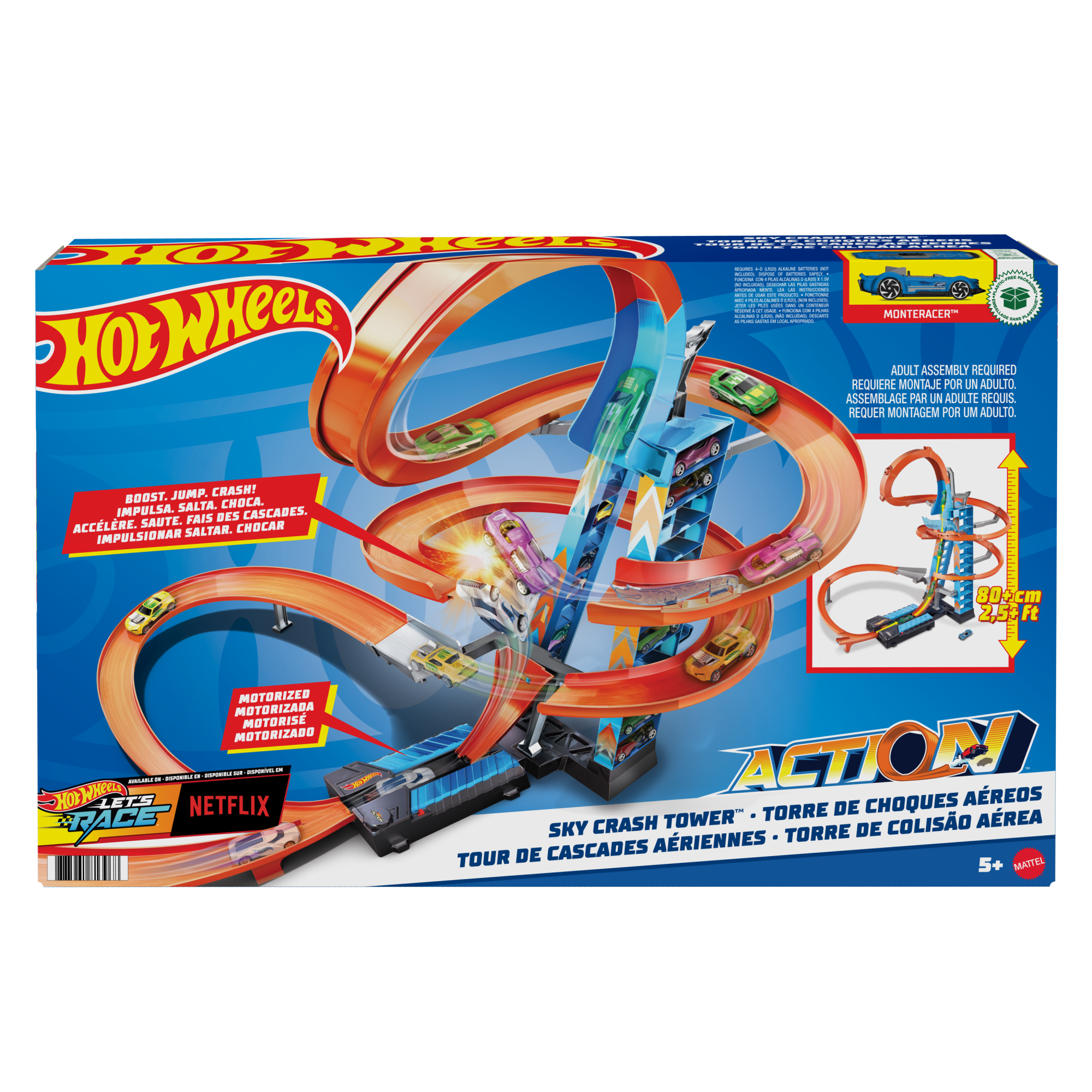 Hot Wheels Sky Crash Tower Track Set GJM76 product image
